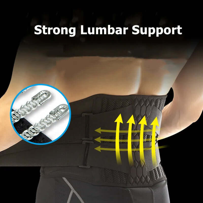 Lumbar Support Belt Lower Back Brace SNAP AND STRAP