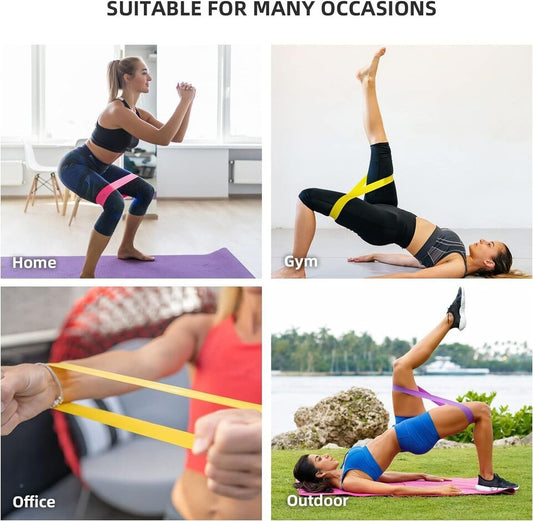 Resistance Loop Exercise Bands, Resistance Bands Exercise Bands For Home Fitness, Stretching, Strength Training, Physical Therapy,Elastic Workout Bands For Women Men Kids, Set Of 5 Mein Shop